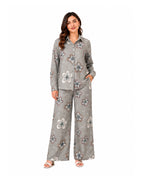 Serenaire Celeste Botanical Bloom Co-ord Set in Grey — look 1