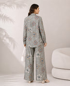 Serenaire Celeste Botanical Bloom Co-ord Set in Grey — look 2