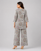 Serenaire Elara Blossom Cluster Tunic Co-ord Set in Grey — look 3