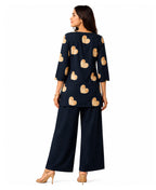 Serenaire Elara Heart Motif Tunic Co-ord Set in Navy Blue — look 5