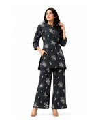 Serenaire Elara Starburst Tunic Co-ord Set in Black — look 1