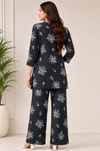 Serenaire Elara Starburst Tunic Co-ord Set in Black — look 2