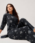 Serenaire Elara Starburst Tunic Co-ord Set in Black — look 3