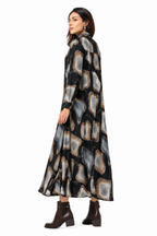 Serenaire Veloria Pebble Workwear Dress in Black — side view